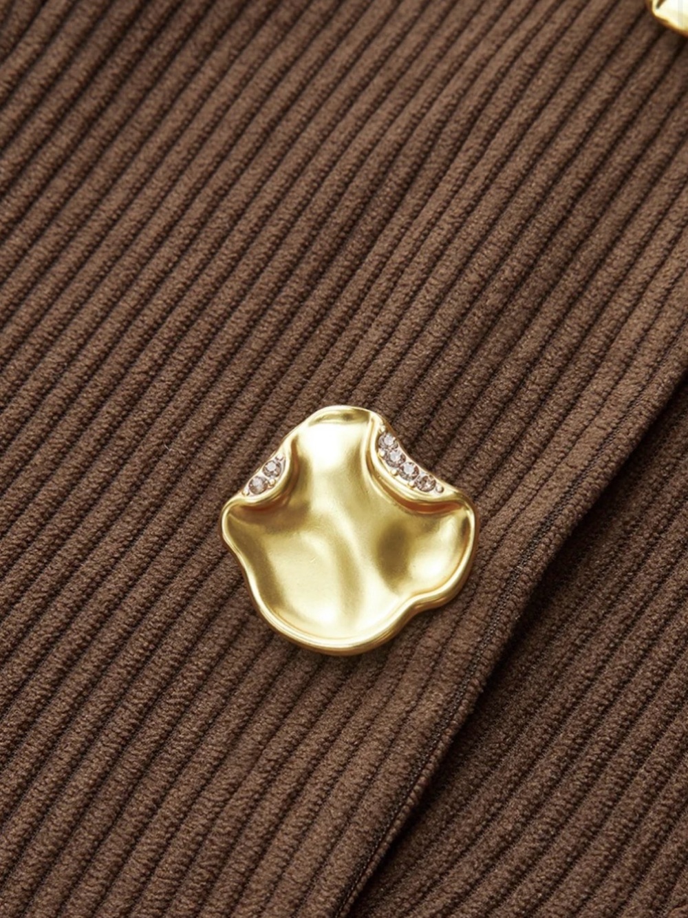 Commense Brown Wide Leg Pants with Matching Vest - Picture 6 of 9